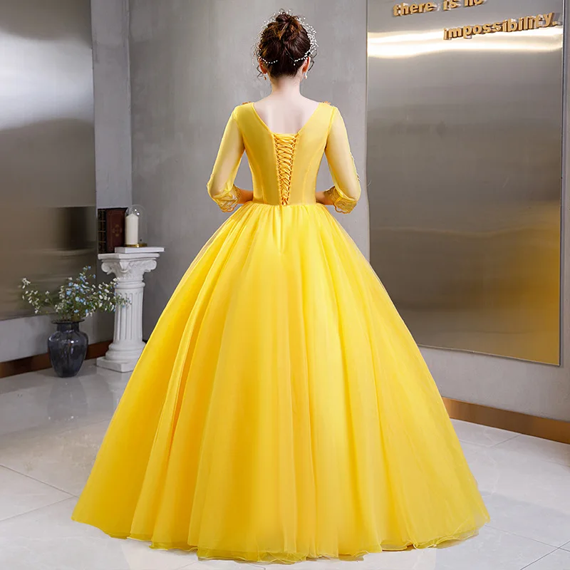 Vestido de casamento pescoço barco com pérolas e apliques pérola, vestido de baile amarelo, bordado na moda net, barato por atacado, SWS-150, plus size