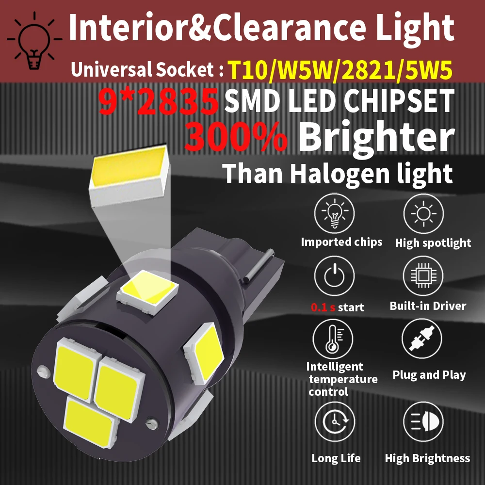 LED Interior Light T10 LED W5W For Renault Laguna Clio Megane Grand Scenic Espace 1 2 3 4 CC Kangoo Koleos Captur Kadjar Modus