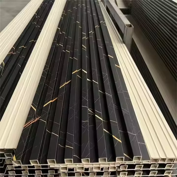 2026 Waterproof Fireproof Wood Plastic Composite (WPC) Fluted Wall Panel for Indoor Decoration for Living Room Usepromote sales
