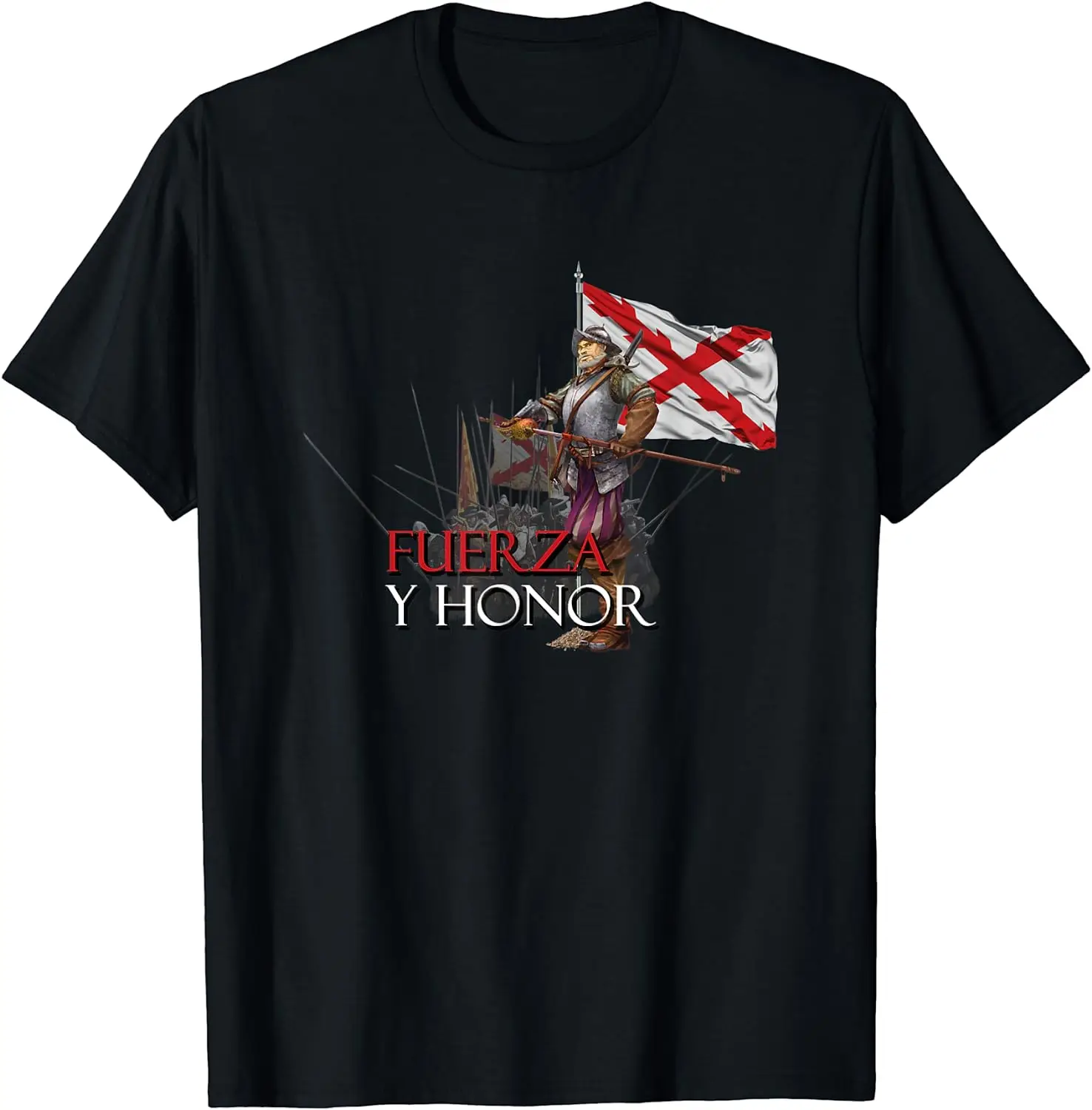 Fuerza Y Honor. Militar Men T-Shirt Short Sleeve Casual 100% Cotton O-Neck Mens T Shirts