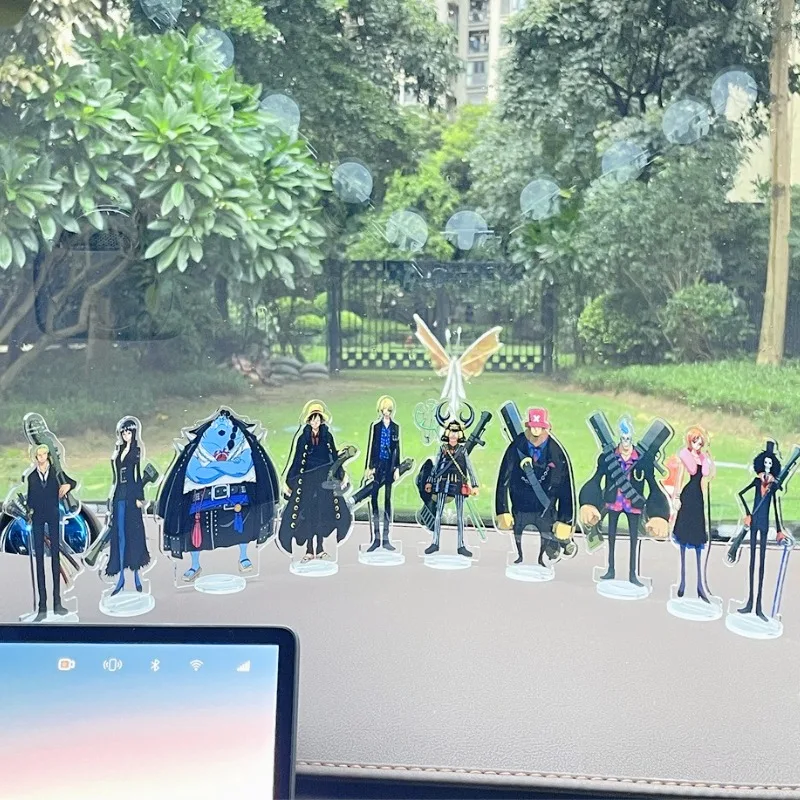 

10Pcs One Piece Acrylic Ornaments Luffy Zoro Sanji Nami Anime Action Figure Desktop Decoration Model Children Toy Birthday Gifts