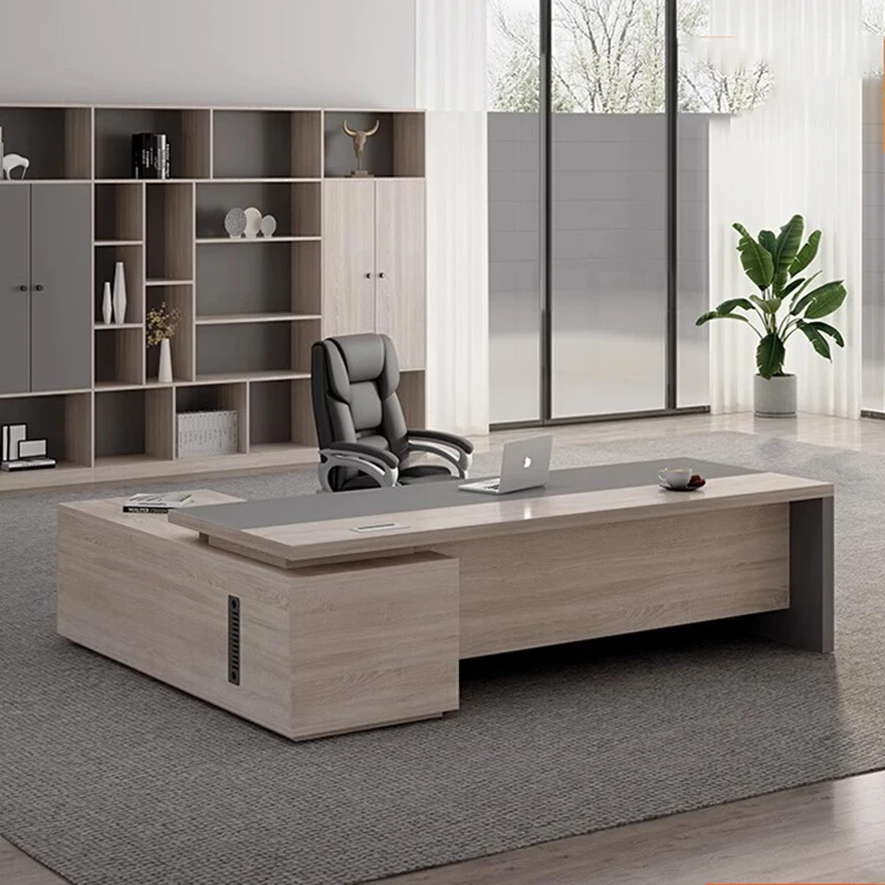 Boss Executive Office Desks Standing Conference Storage Wooden Office Desks Computer Bureau Scrivania Angolare Home Furnitures