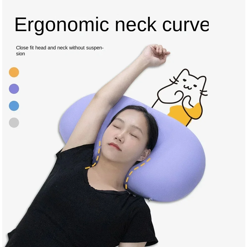 

Pillow Lying Sleep Ice Silk Island Slow Rebound Memory Cotton Student Cat Belly Pillow Memory Pillow