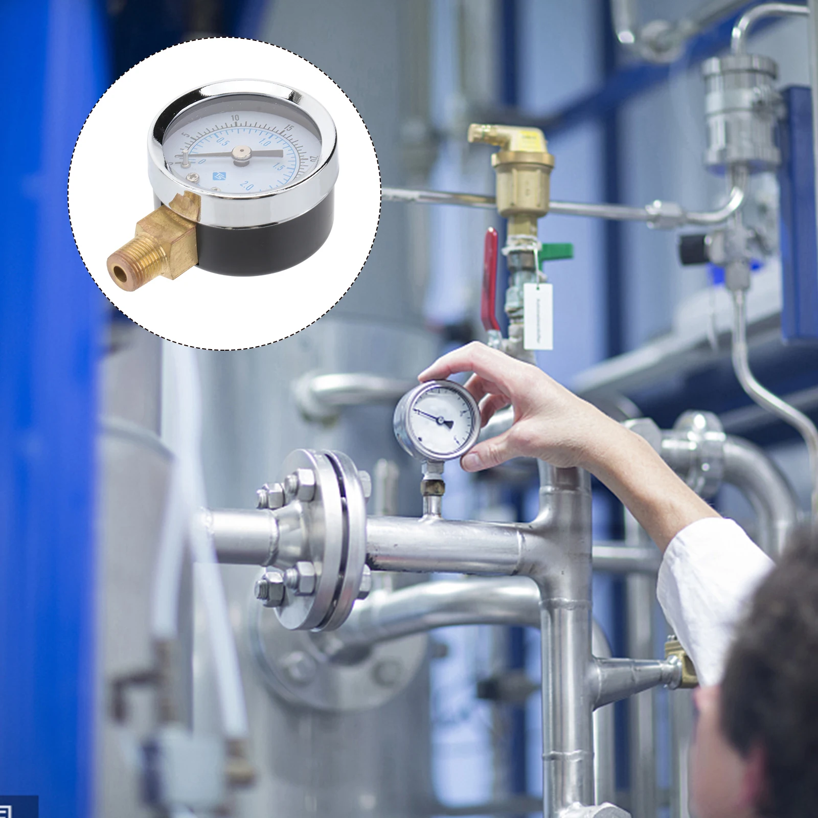 

Mini 0-30Psi Vacuum Pressure Gauge Durable Portable For Air Compressor Water Oil Gas System Tool Pressure Meter Instrument