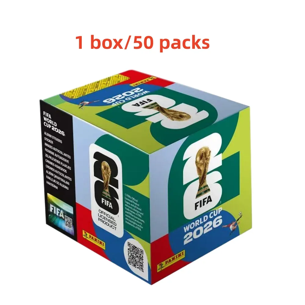 Officiële, authentieke Panini-stickerpack voor de FIFA Wereldbeker 2026, inclusief album, in een beperkte oplage, een verzamelobject en een cadeauverpakking.