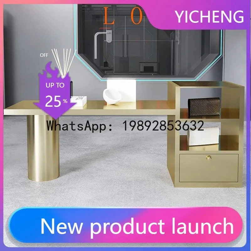 

QQ Clothing Store Island Stainless Steel Display Table Shoe Store Boutique Shoe Display Stand