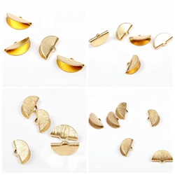 Hammered Charms,Brass Ribbon Crimps,Findings Accessories For Diy Earrings Necklace Bracelet DIY Making,Jewelry Supplies