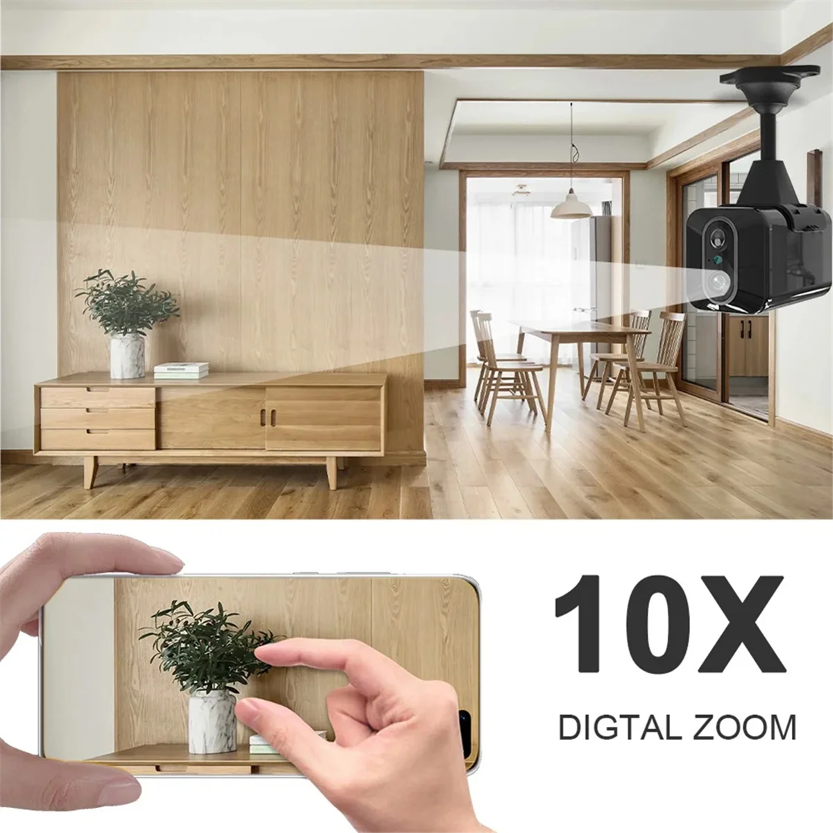 SIM Card Mini Camera Built-In Battery PIR Motion Detection Indoor Security CCTV Surveillance Camera V380 PRO(WIFI)