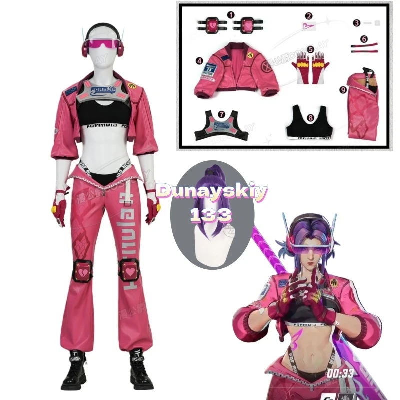 

Custom Made Psylocke Cosplay Costume Pink Swift Butterfly Full Set Top Pants for Women Halloween Christmas Battle Suit