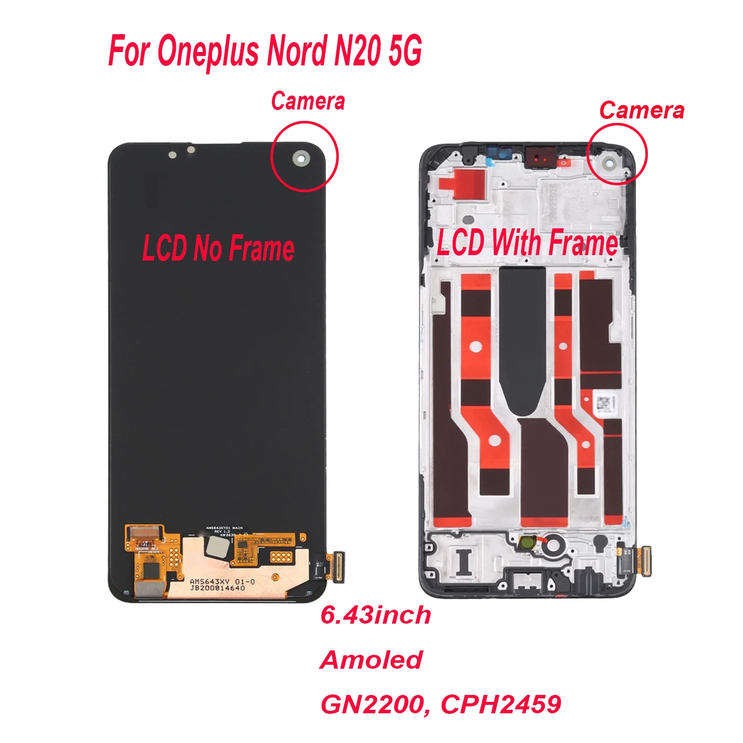 Original For Oneplus Nord N20 SE CPH2049 GN2200 CPH2459 LCD Display Touch Screen Digiziter