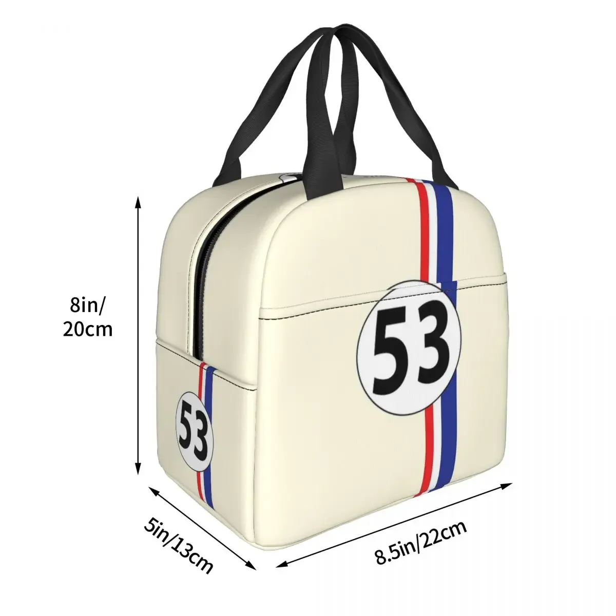 Herbie, Number 53 Lunch Bags Insulated Bento Box Portable Lunch Tote Resuable Picnic Bags Cooler Thermal Bag for Woman Girl