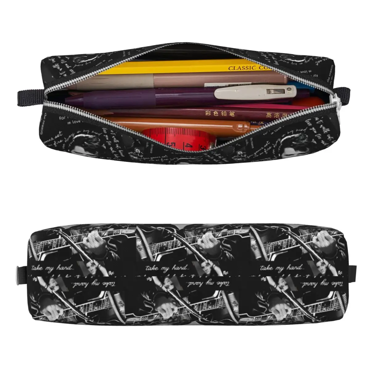 E-Elvis P-Presleys Legends Pencil Case Pen Bags Student Big Capacity Students School Zipper Pencilcases