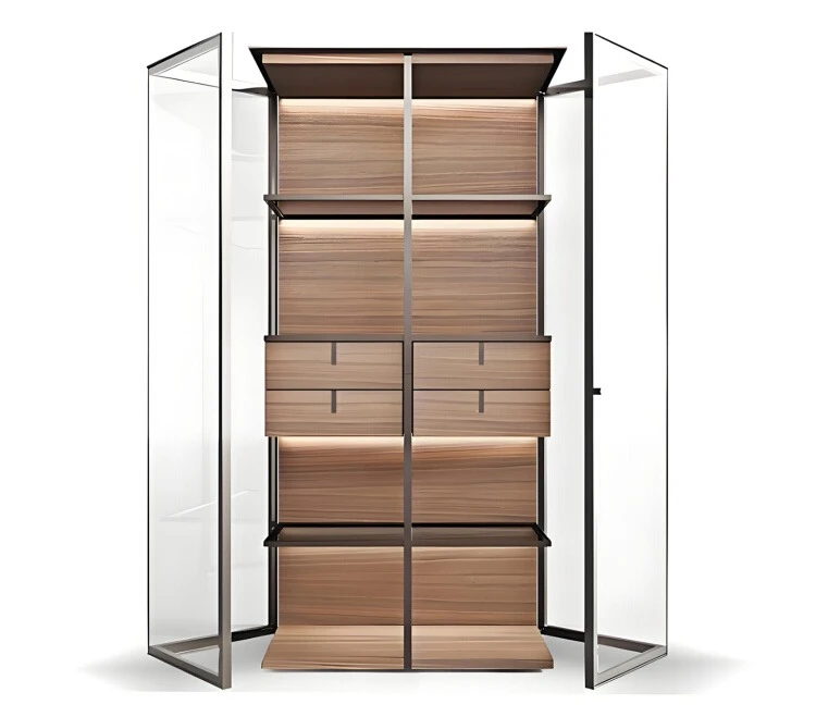 

Italian style, glass, double opening, aircraft cabinet, high-end, dining side, living room