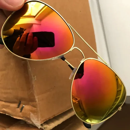 Imagen 2 del producto Nuevas gafas de sol de aviación de doble puente para mujer, montura de aleación de aviación, gafas de sol con espejo político, gafas UV400 para hombre y mujer