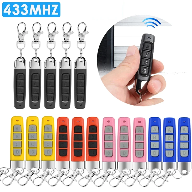 433MHz Remote Control Duplicator Replacement Key Duplicator Fixed Learning Code 4CH Key Copy Remote Controller for Electric Gate