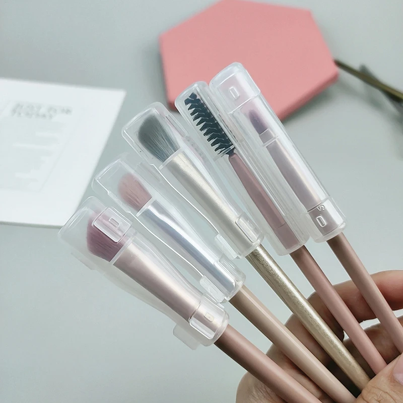 Portable Makeup Brush Waterproof Plastic Cover Dustproof Protective Cover Anti-Fried Bristles Brush Storage Tool