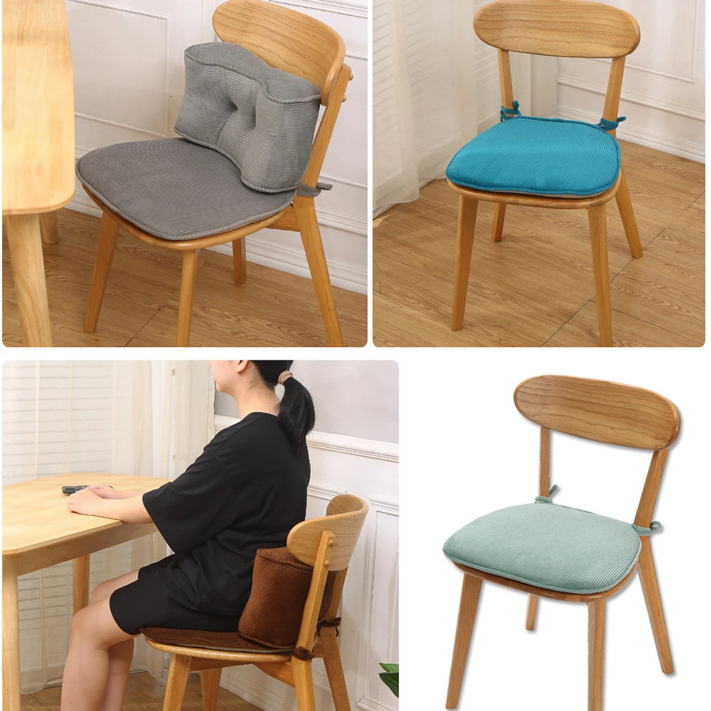 Plush Non-deformable Chair Cushion - Extra Thick High Resilience Fixed To Chairs Better Support High Density Sponge