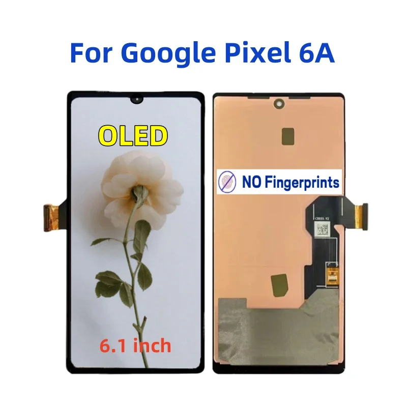 OLED For Google Pixel 6 Pro LCD with frame GB7N6, G9S9B16 Display Touch Screen For Google Pixel 6A display Digitizer Replacement