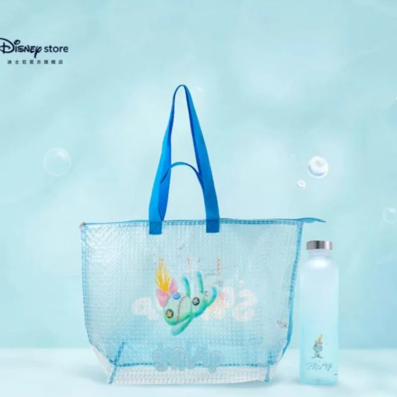 Фото Официальная сумка-тоут Disney Gelatoni Brave Summer большой вместимости для поездок на работу, набор прозрачных портативных бутылок для воды