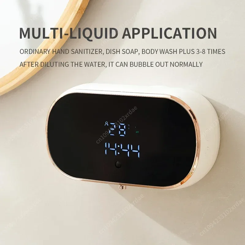Automatic Foam Soap Dispensers for Bathroom Smart Washing Hand Machine with USB Charging Two Colors with ABS Material