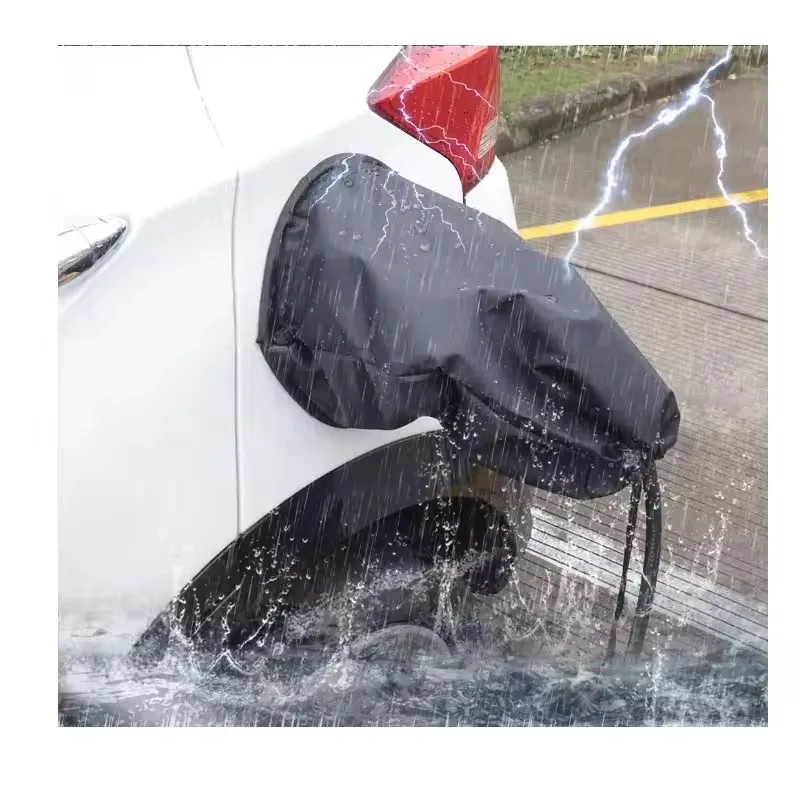 EV Charging Gun Rain Cover, Winter Snow Frost Resistant Waterproof EV Charger Port Protector Outdoor Freezing Rain Shield for E
