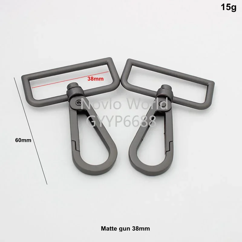 Nolvo World 20 pcs 13-16-19-26-32-38mm Matte gun Buckle Metal Clasp Hook Swivel Snap Fashion Clips Metal Buckle
