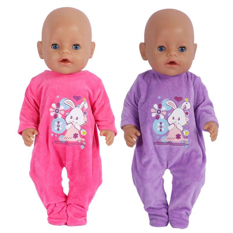 Baby New Born Fit 17 inch 43cm Doll Clothes Accessories Doll Outfits Jumpsuits Rompers Suit For Baby Birthday Gift