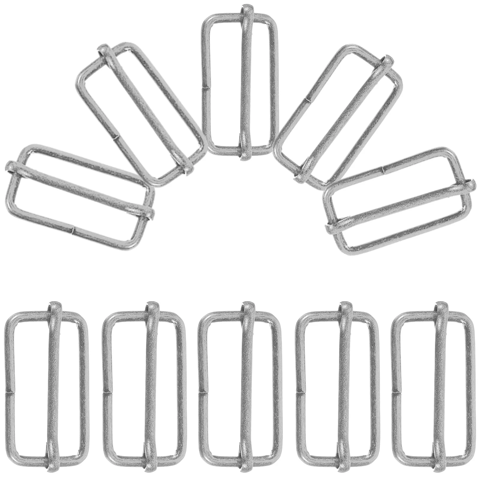 

20pcs Silver Roller Buckles Durable Metal Slide Strap Adjusters for Bags Belts Harness Luggage Square Webbing Buckle Hardware