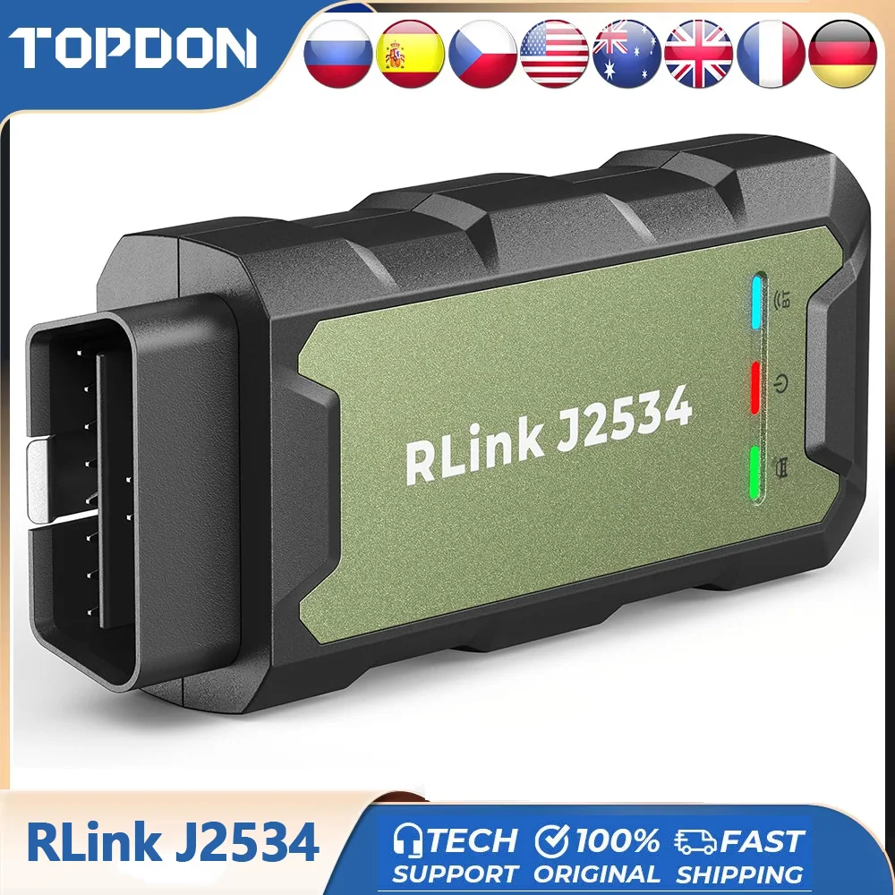 

Проходной программатор TOPDON RLink J2534, инструмент для ремонта и диагностики OEM, улучшенный VCI, совместимый с маркировкой 13+ автомобилей
