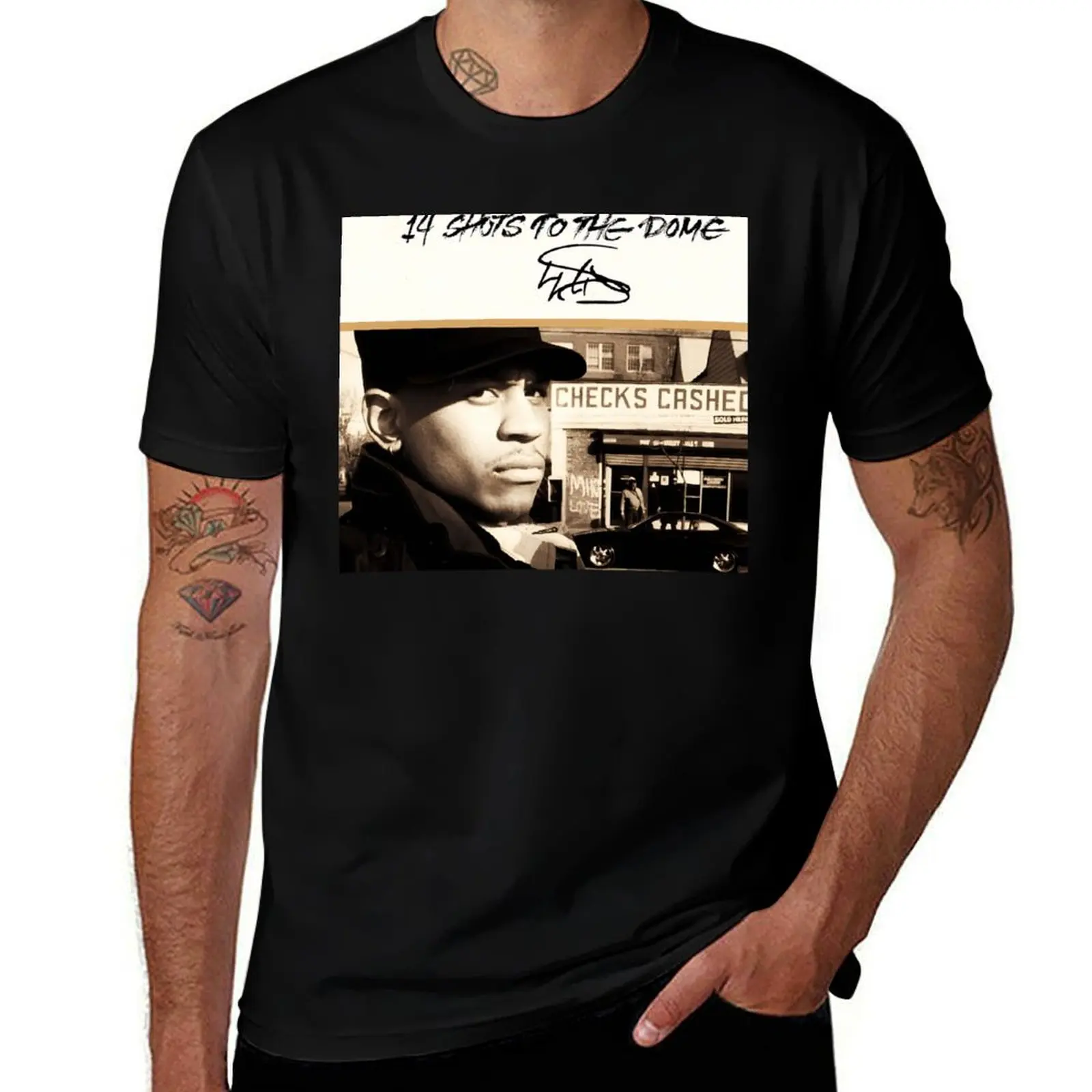 

Album 14 shots to the dome T-Shirt cotton t shirt pack t shirt man casual T-Shirt