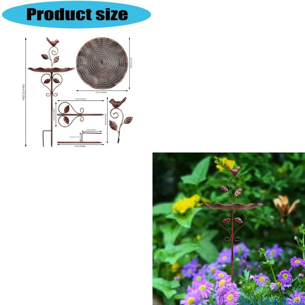 

Artistic Vintage Bird Feeder Planter Weather Resistant Outdoor Garden Decoration 448A