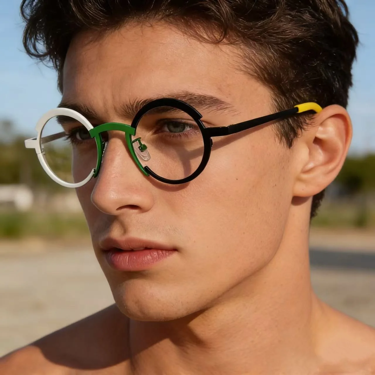 

Y.BBY-X Handmade Replica Retro Round Glasses Frames Men High Quality Alloy Eyeglasses Luxury Anti Blue Light Eyewear