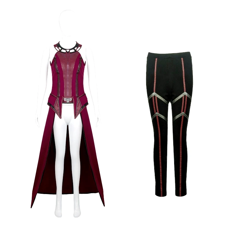 Wanda Maximoff Outfits for Scarlet Witch Cosplay Costume Red Tops Pants Cloak Headpiece Sexy Halloween Outfits Gifts