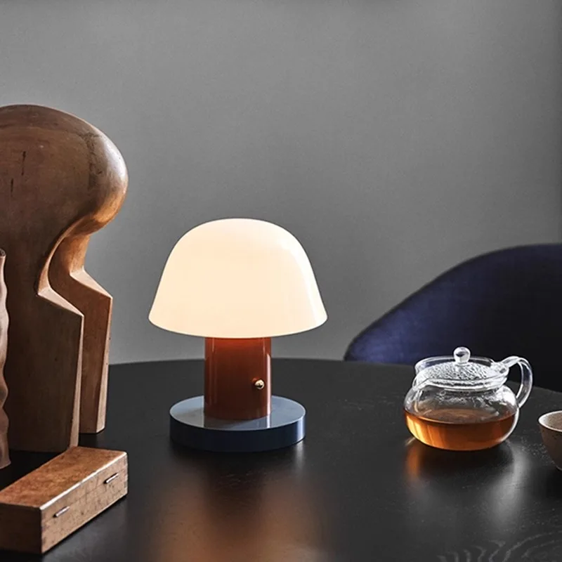 

Nordic bedroom dimming night light, mushroom head, charging touch