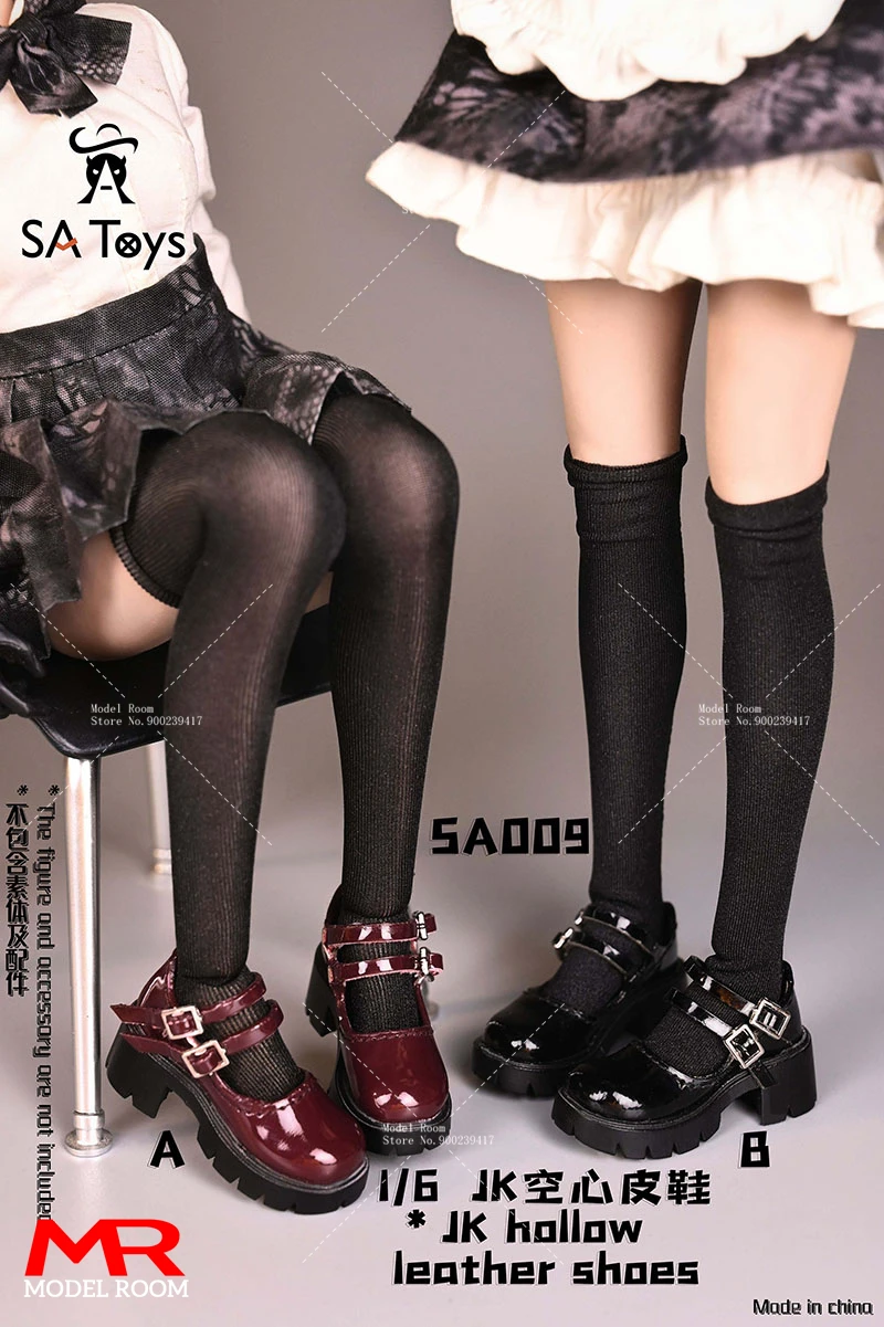 SA Toys SA009 1/6 Scale JK Hollow Leother Shoes School Girl Shoes Model Fit 6'' Female Soldier Action Figure Body Dolls