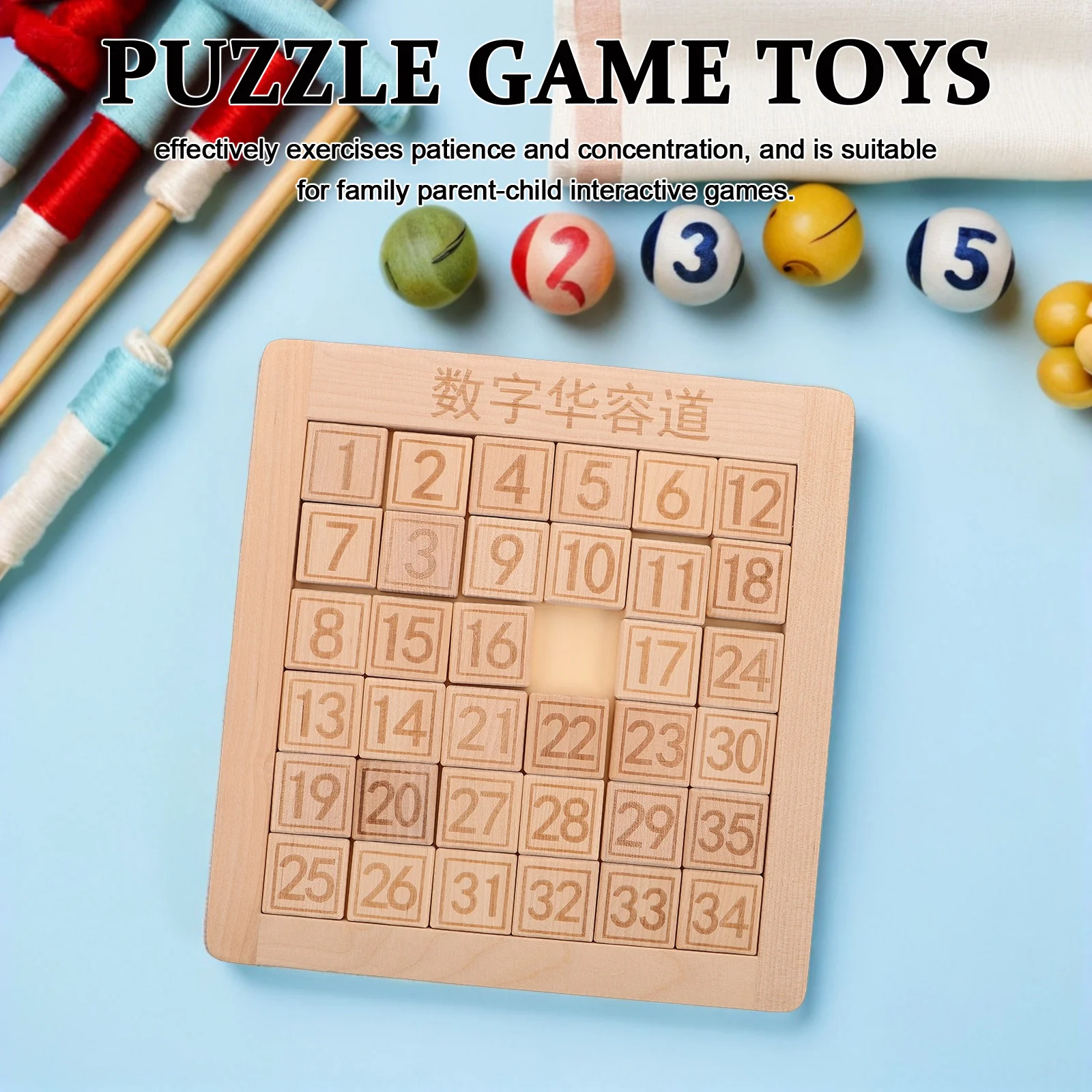 Digitale Huarongdao Houten Glijdende Nummerpuzzel Voor Kinderen Logisch Denken Training Vroeg Leren Brain Teaser Game Montessori