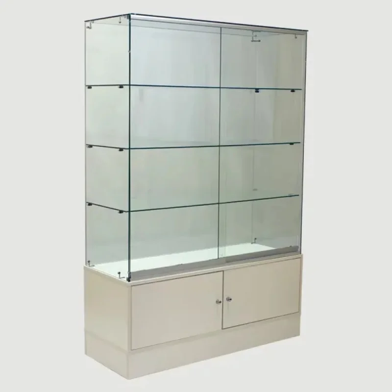 

custom.48*18*72 Inch MDF Board Storage Display Cabinet Frameless Half Glass Wallcase showcase