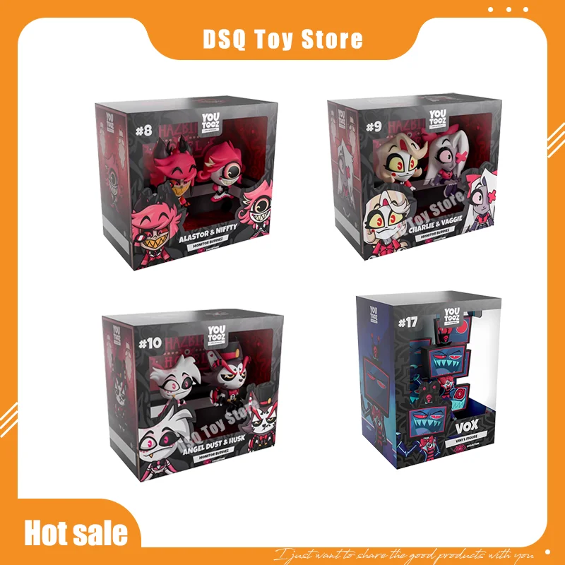 Подлинные комбинированные фигурки кукол Spot Hell Inn Alastor & Niffty, Charlie & Vaggie, Angel Dust & Husk, периферийные устройства Youtooz, игрушки