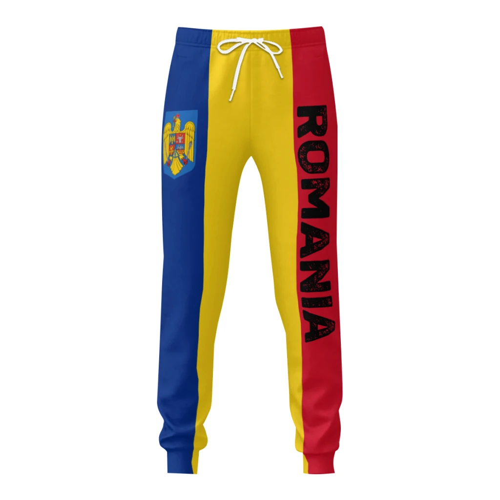 2025 Romania Flag Mens Sweatpants with Pockets Joggers for Men Sports Casual Sweat Pants With Drawstring