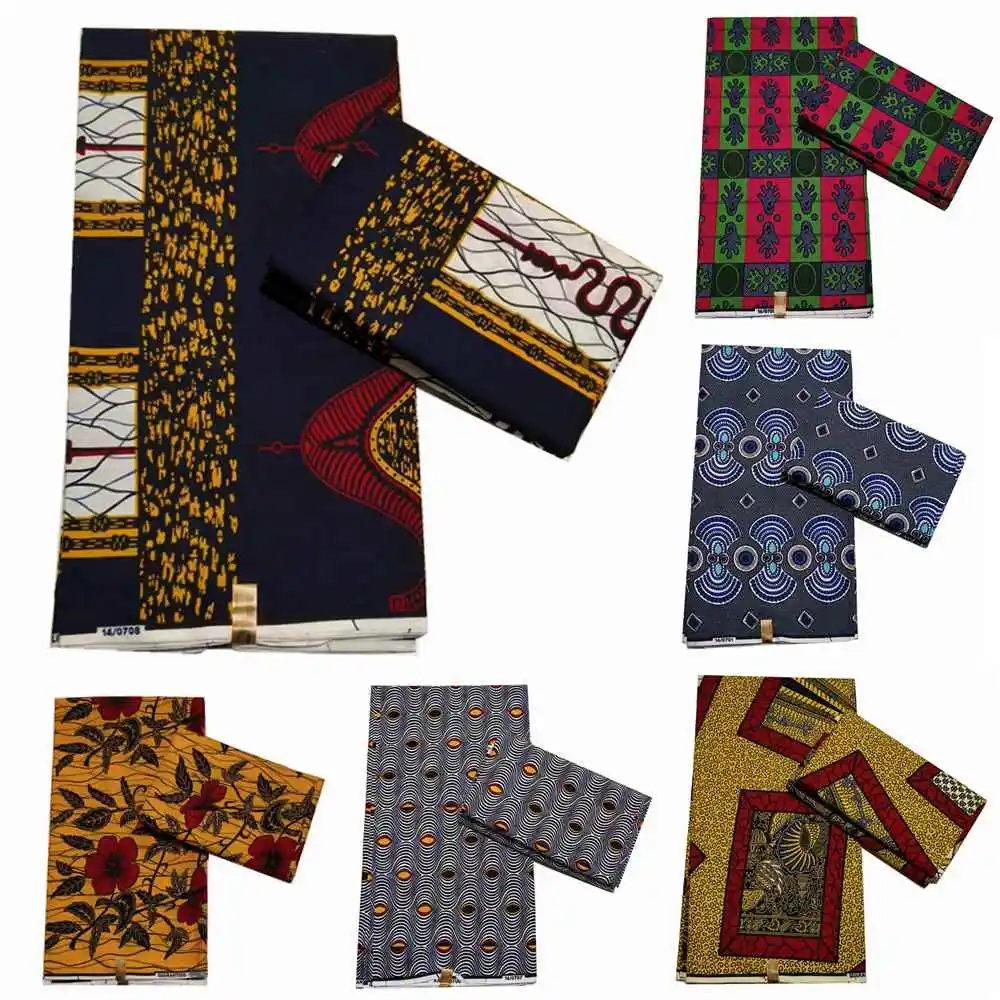 Guaranteed Veritable African Real Wax Print Fabric Ghana Style Ankara Wax Tissu Pagne 100% Cotton Soft Design Nigeria Wax Fabric