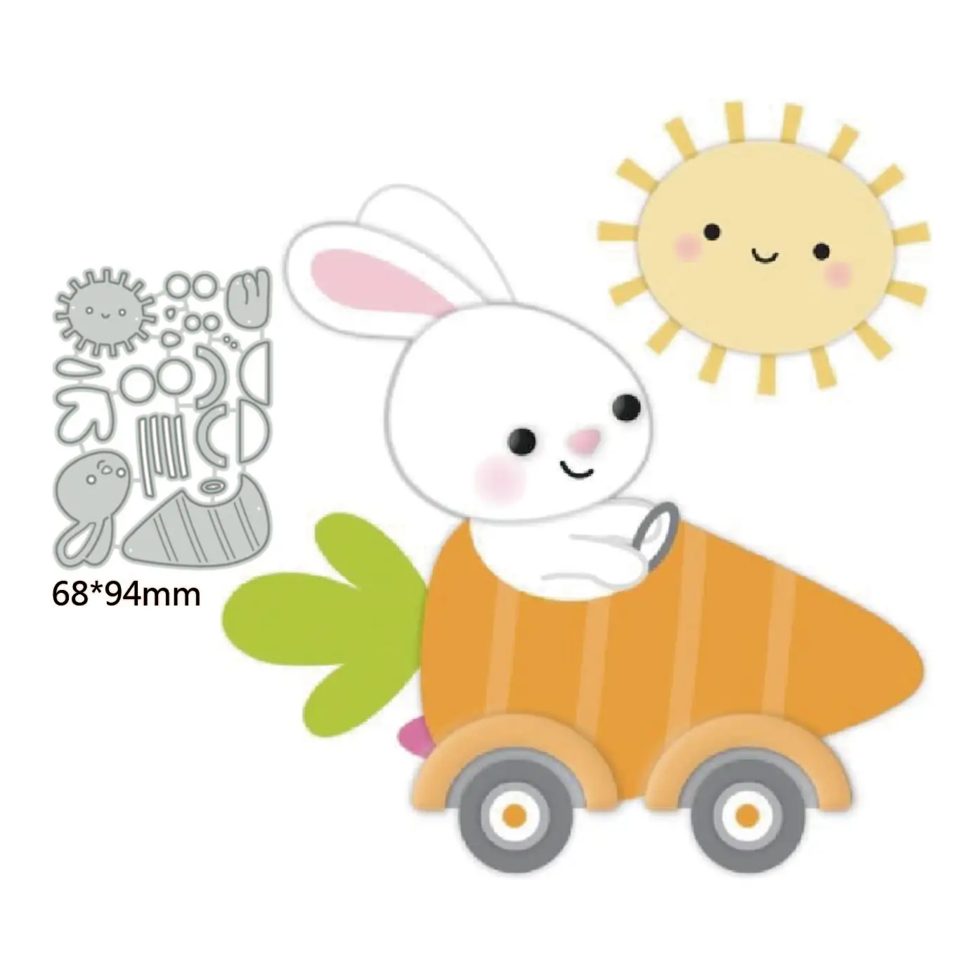 New 2024 Metal Cutting Dies Easter eggs rabbit cock diy Scrapbooking Photo Album Decorative Embossing PaperCard Crafts Dies