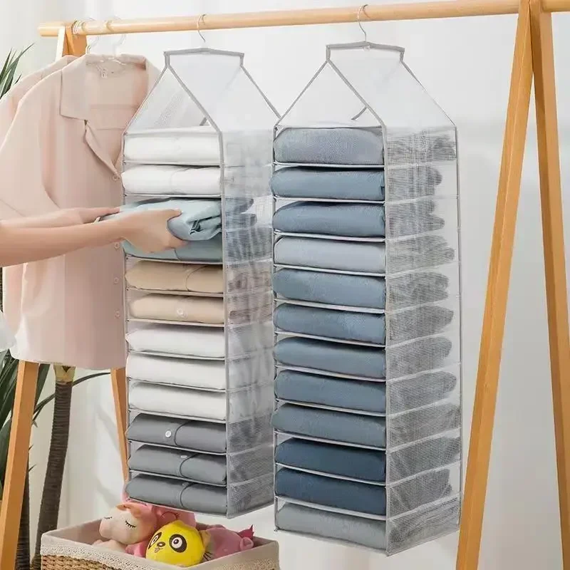 Wardrobe Hanging Storage Bag CAabinet Organizer For Pants Socks T-Shirt Underwear Organizer Hanging Closet Organizer