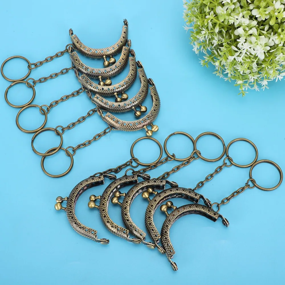 10pcs Metal Purse Frame Clasp Semicircle Shape Bronze Tone Metal Coin Frame 5cm / 2in size DIY Purse Frame For Purse Making