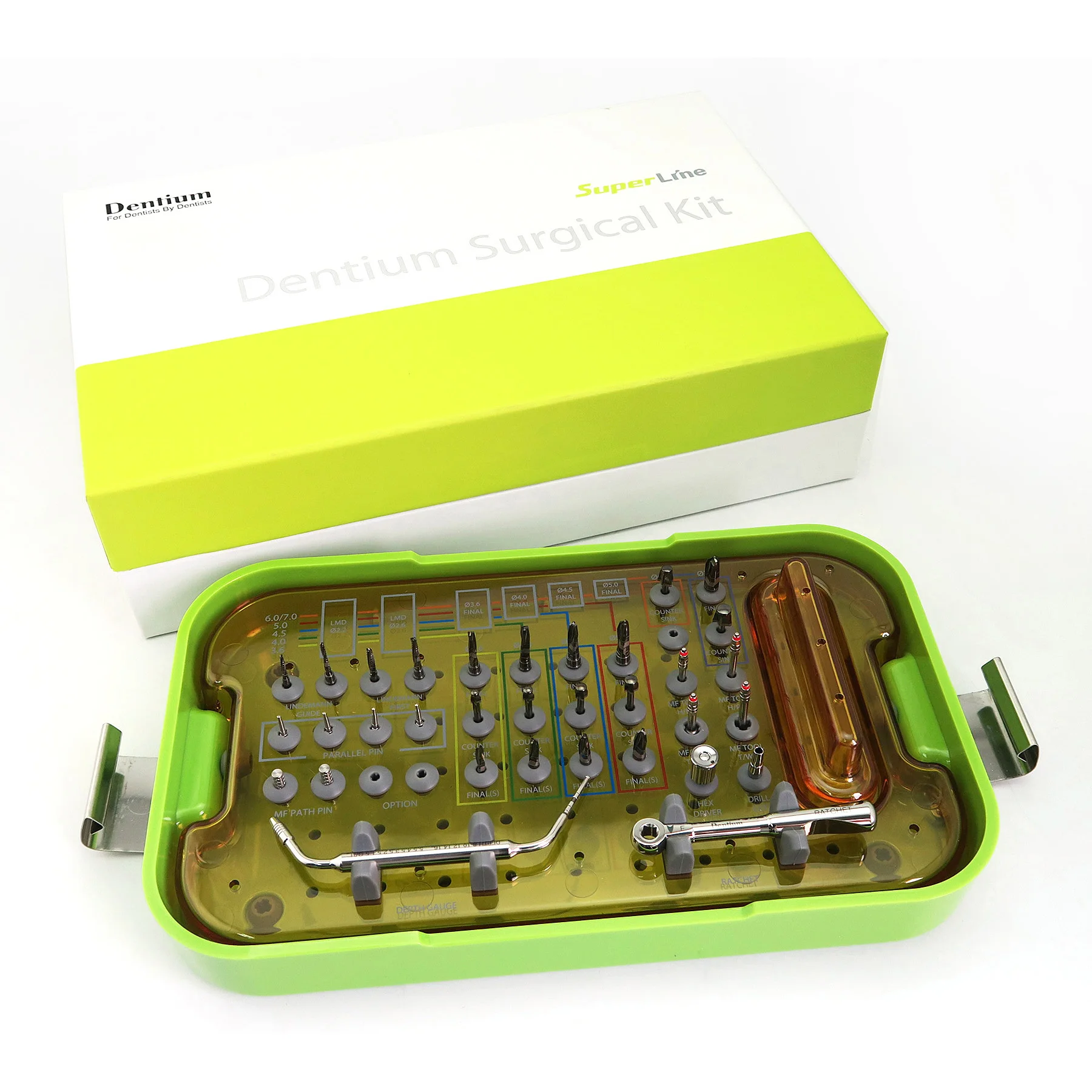 Dentium Implant SuperLine & Implantium Surgical Kit Dentium Implant Dental Surgical Kits Instrument Set Dental Tools