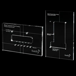 Musiclily Pro CNC Accurate Acrylic Tremolo Bridge Routing Templates Set for Traditional ST-style Guitar