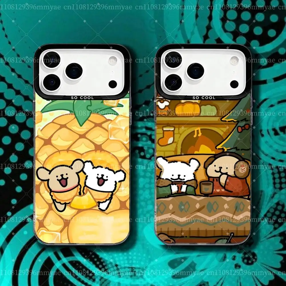 Maltese Golden Retriever For iPhone 18,17,16,15,14,13,12,11,X,8,7,Pro,Max,Plus,SE4,Air,Mini Hard Shell Matte Gray