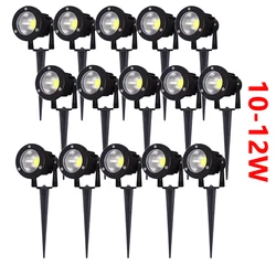 Luces LED impermeables para decoración de jardín, lámpara de césped de 220V, 110V, 24V, blanco cálido, 7W, 10W, 12W