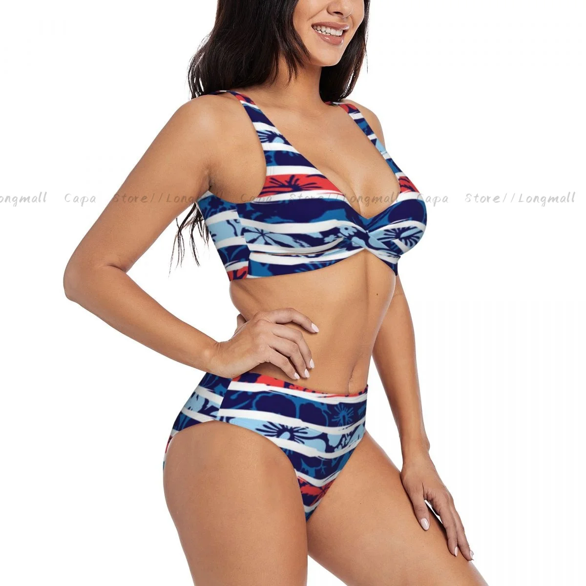 

Женский комплект бикини, тропический цветок гибискуса, пляжная схема, цветочная композиция, купальник с эффектом пуш-ап, женский купальник, купальный костюм