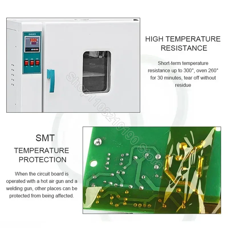 Ruban adhésif Kapton BGA de 33 mètres, ruban adhésif d'isolation thermique en Polyimide doré résistant à la chaleur pour l'industrie électronique