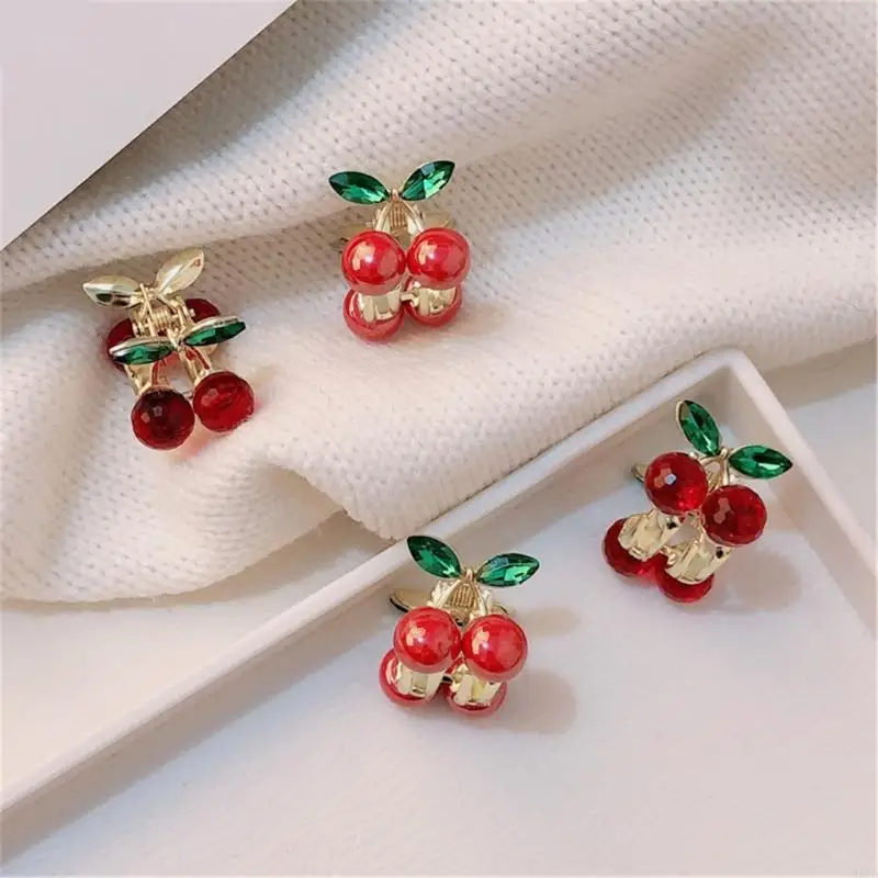 m6cd حلوة وحشيات الكرز شكل الكرز مقطع 2pcs المعادن مخلب مقطع قوي hamp